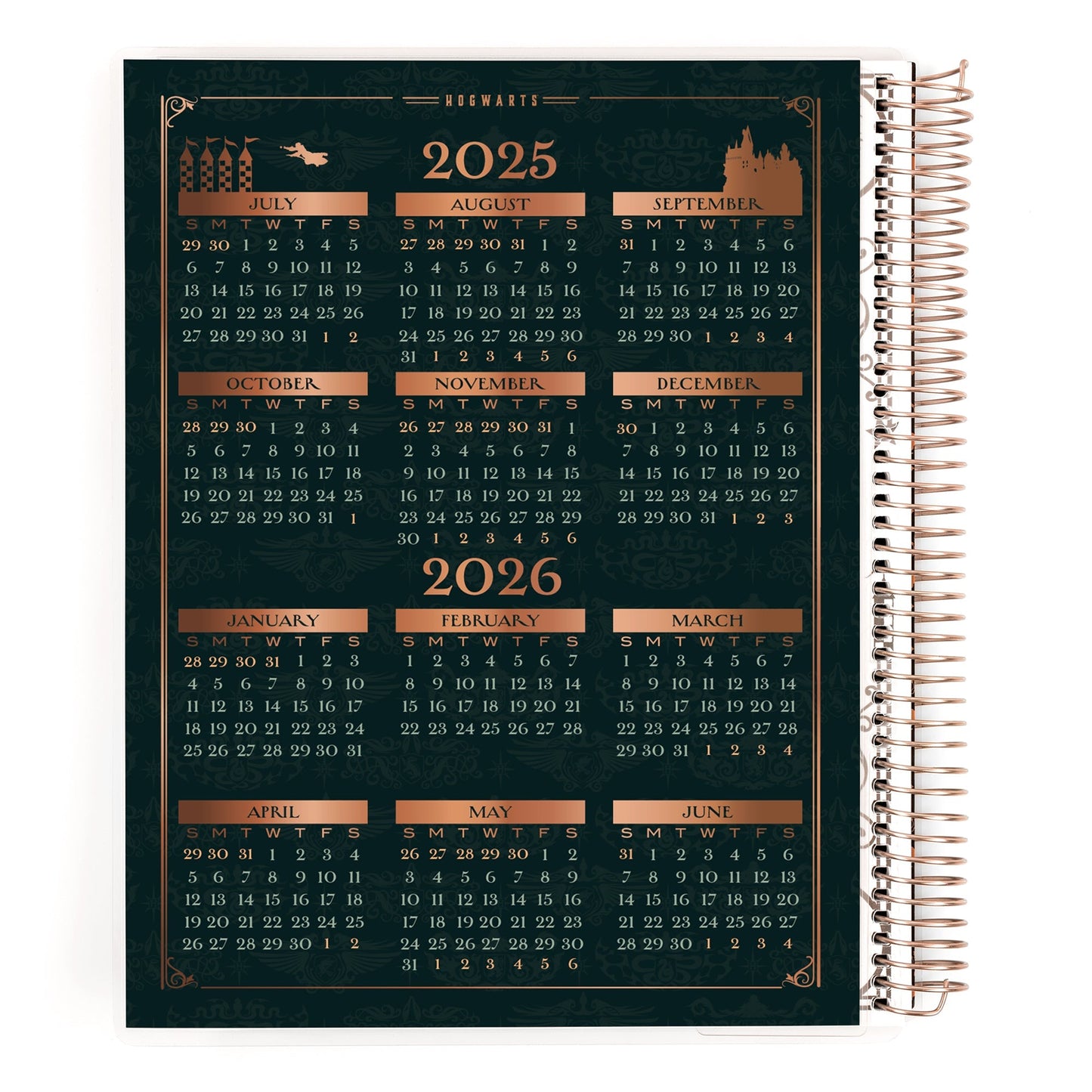 Harry Potter 2025-2026 Hogwarts Weekly Dated Teacher Planner (July - June)